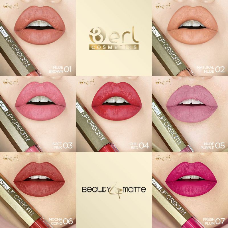 Beauty Lip Cream Matte B Erl Cosmetics Longlasting Transferproof Wudhu Friendly