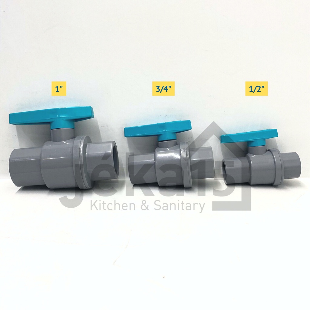 BALL VALVE PVC | STOP KRAN PLASTIK 1/2&quot; UNNU PVBV02