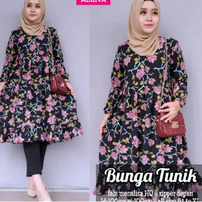 169u Promo Murah Baju Atasan Wanita Cewek Patern Tunik Desain Terbaru 4yr8