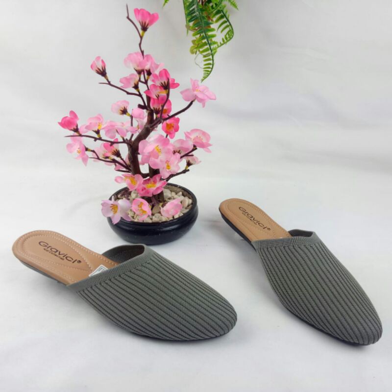 Sandal Wanita Original Rajut Import , Sandal Flat ESEF 52