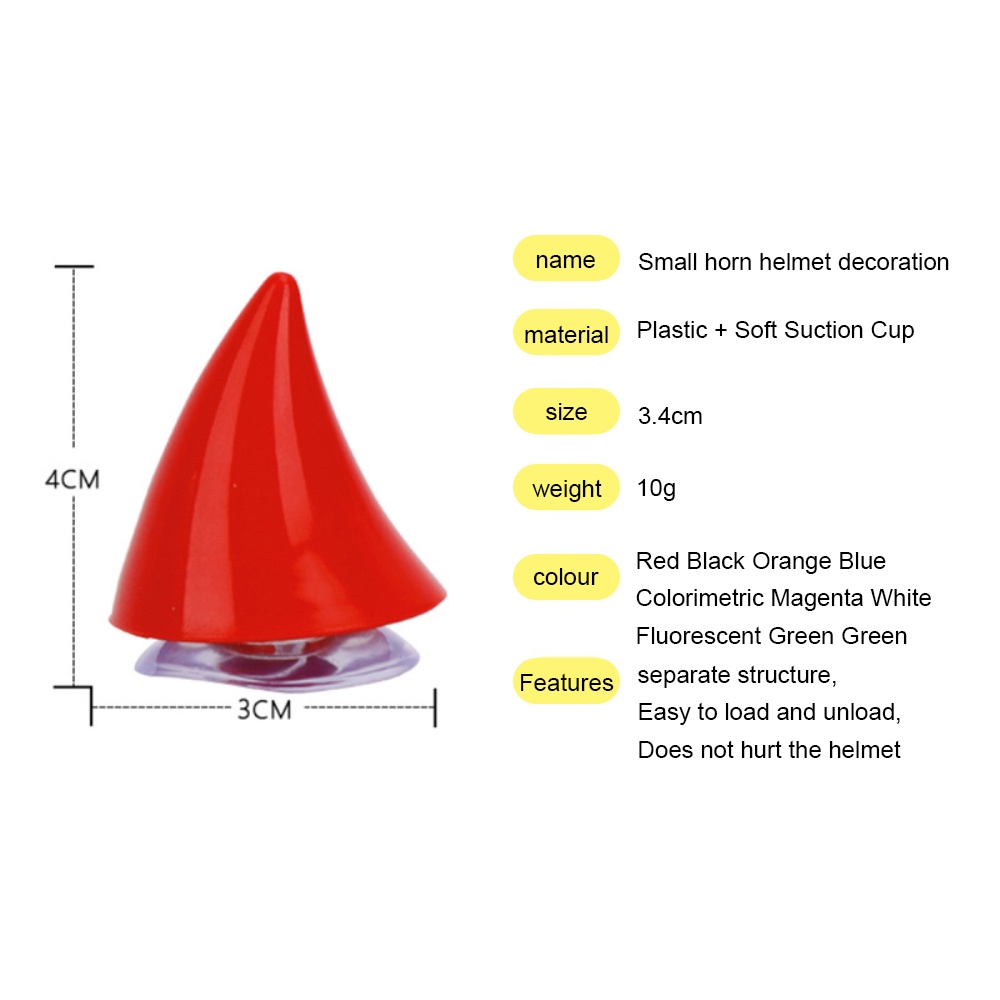 Helmet Decoration Large and Small Ox Horn Motorcycle Helmet Devil Suction Cup Ox Horn Universal Wing -OW-