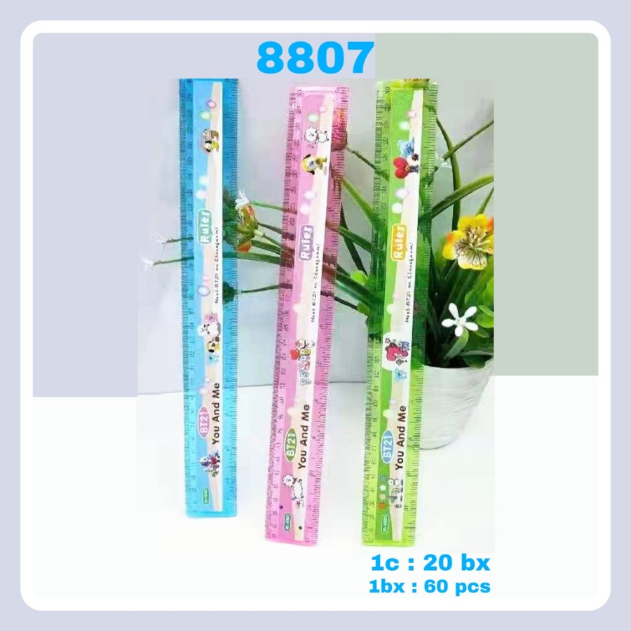 

BOS Penggaris 30cm Warna Bergambar Lucu/Penggaris Lebar/Ruler