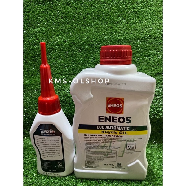 Paket Oli Mesin Motor Eneos Eco Auto Matic 10W30 800 ml dan Oli Gardan Eneos 120 ml