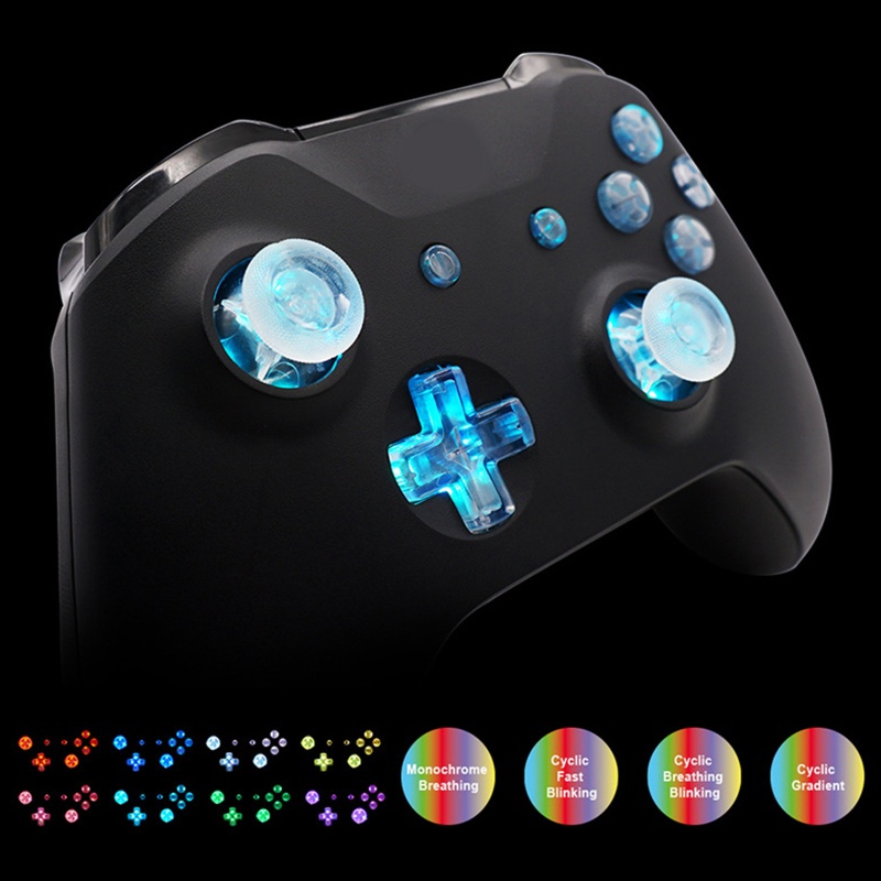 Btsg Multi-Warna Luminated D-pad Thumbsticks Tombol Wajah Kit LED Untuk Controller Xbox One S 8warna Untuk Kontrol Sentuh C