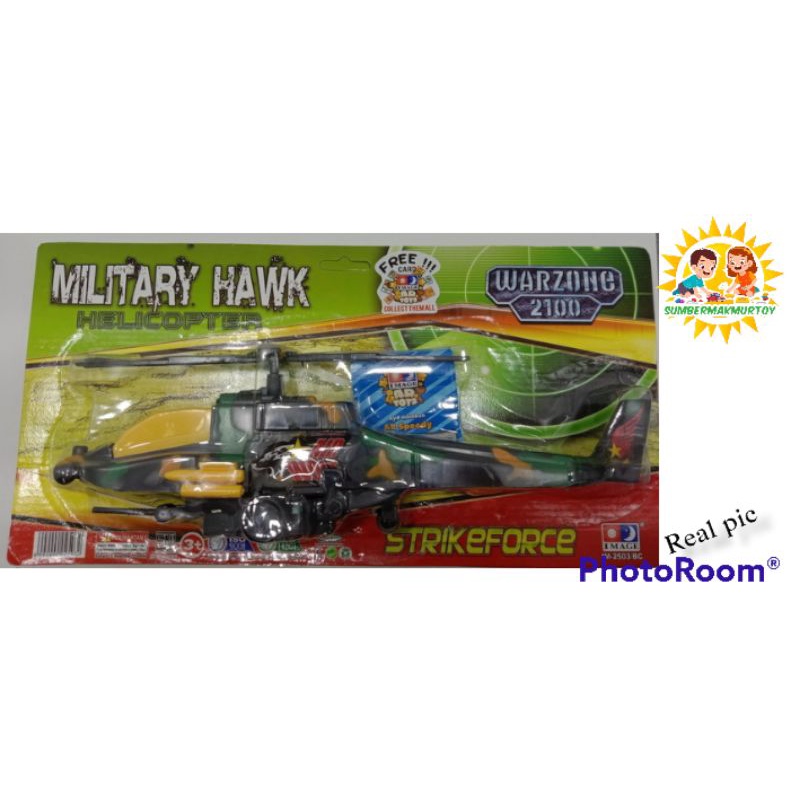 Mainan Helikopter Militer papan Mainan Edukasi Anak Helicopter Military Hawk