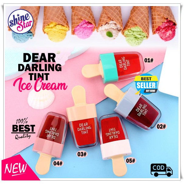 SHINE STAR - (1 PCS) LIPTINT ETUDE HOUSE Dear Darling Tint Lipgloss Ice Cream CAIR ANTI AIR