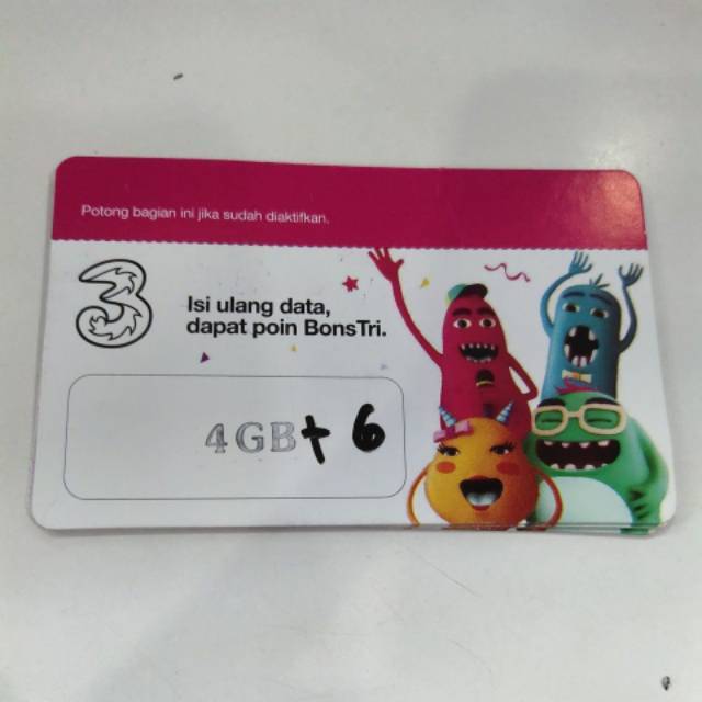 Voucher 3 Aon 10GB unlimited otomatis