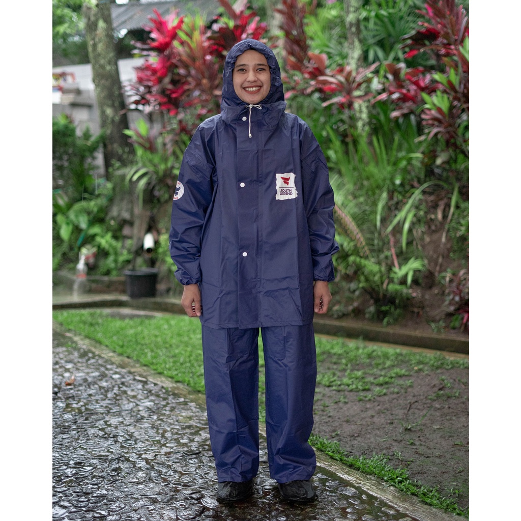 Jas Hujan Setelan/ Jumbo 2XL/ Pvc Ruber - HIJAS