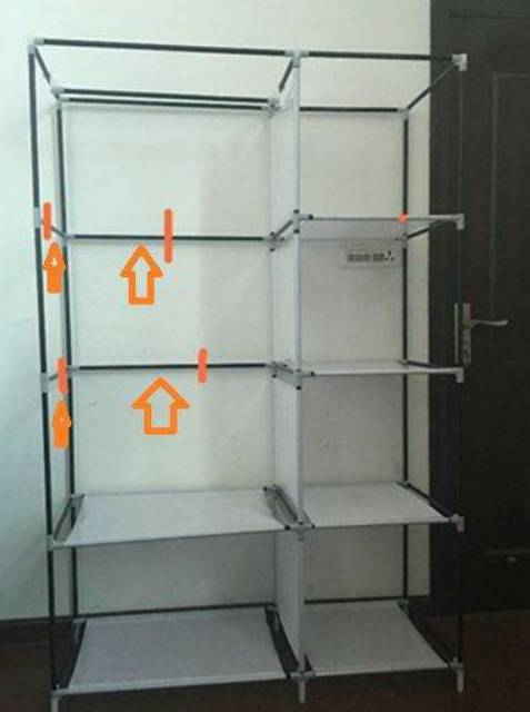 Lemari Besar Jumbo Rak Baju Cloth Rack Layer Lemari Portable Kain Besar