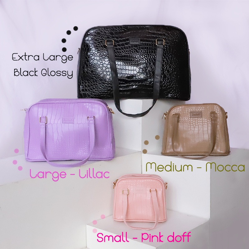 Tas Selempang / Sling Bag Wanita Terbaru Motif Croco Lucu Kekinian Terlaris &amp; Murah GONG Bag by ANDARI