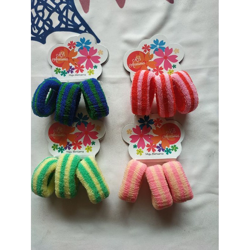 36pcs IKAT RAMBUT DONAT HANGER IKAT RAMBUT DONAT CORAK GROSIR