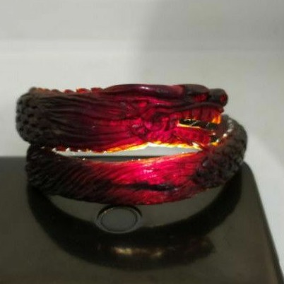 GELANG AKAR BAHAR MERAH ASLI/GELANG AKAR BAHAR UKIR NAGA/GELANG AKAR BAHAR /GELANG ETNIK pria