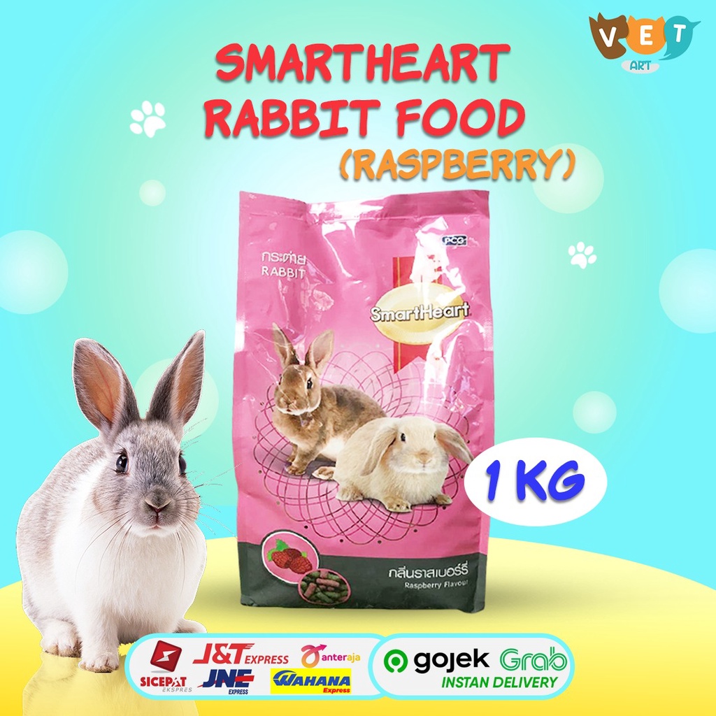 SMARTHEART KELINCI 1 KG / PAKAN PELET RABBIT RASBERRY