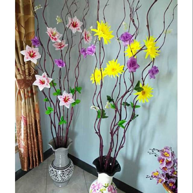 #bambu ulir bunga artificial