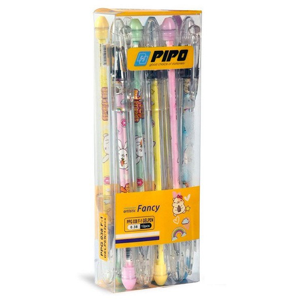 

Pulpen Pen Pipo GP Artistic Fancy PPG038F-1 ATK Pulpen Pena 12 pcs - Hitam