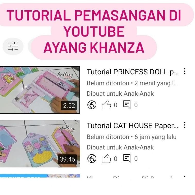 

☊va Paling Popular Quiet Book CAT HOUSE PAPER DOLL ANAK MAINAN EDUKASI 90 ✧