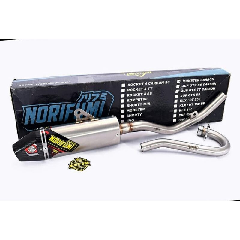 knalpot norifumi monster  carbon klx 150 dtracker new klx bf pnp klx norifumi original