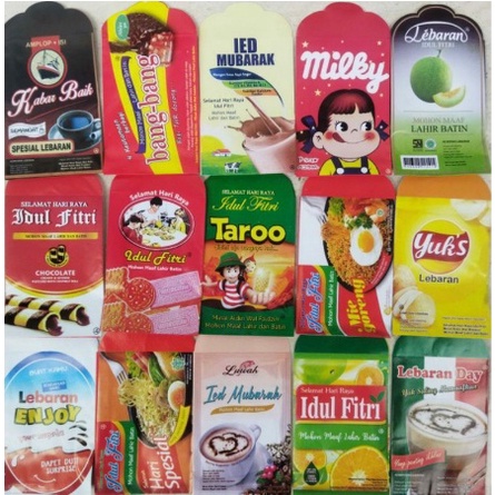 Amplop Angpau Lebaran Isi 10 Snack Atm Uang Permen Unik Lucu Viral Aesthetic Kekinian Thr Hari Raya Idul Fitri Bahan Tebal Kualitas Premium Ukuran Medium Sedang 7X12 Cm Promo Terbaru Cod