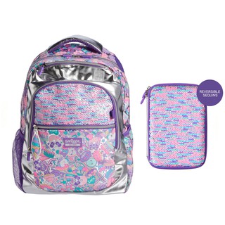 Smiggle Backpack Anak Perempuan Ungu Kupu Butterfly Tas 