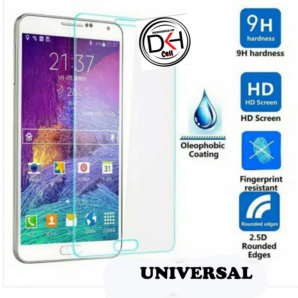 TG CLEAR kaca tempered glass UNIVERSAL 3,5 4 4,3 4,5 4,7 5 5,3 5,5 5,7 6 7 INCH INCI ANTI GORES