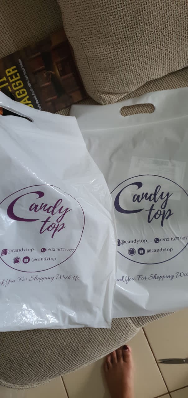 Plastik Sablon / Plastik Ziplock Plong Ukuran 25x35 Free Desain [ Min Order 100pcs ]