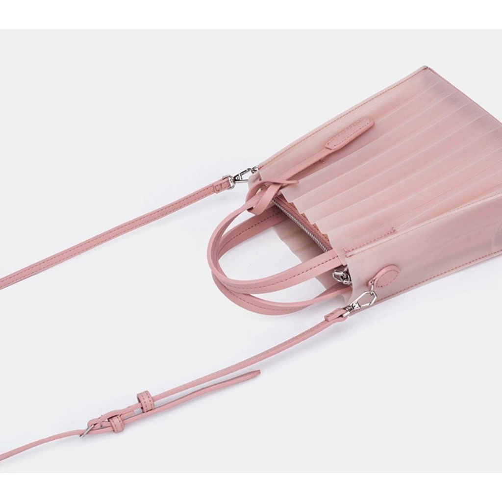 CK  BAG GUESS  TAS WANITA TRANSLUCENT TOTE STRIPE MINI WIEGE - BACA DESKRIPSI PRODUK #71852