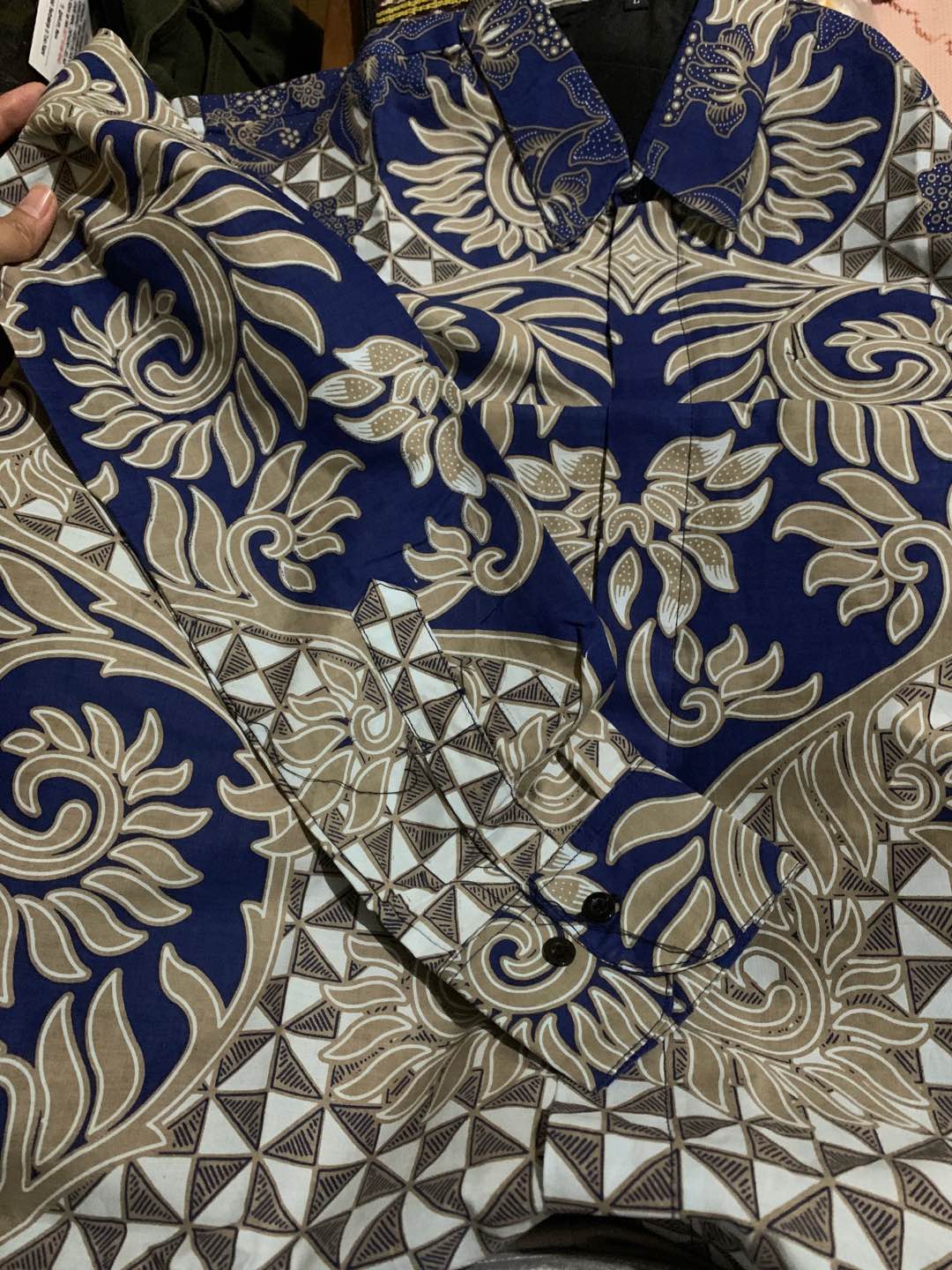 Batik Solo Mahogra Dongker Kemeja Pria Full Furing Katun Sragenan