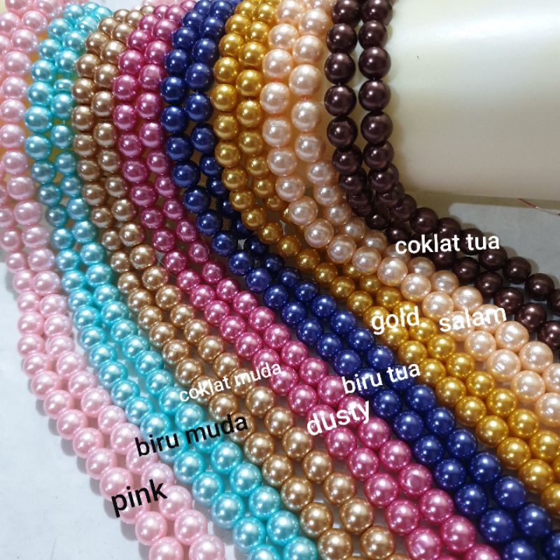 Mutiara Berat Ukuran 8mm Per renteng+-112 butir