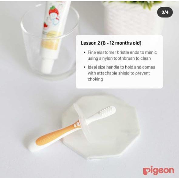 Pigeon Baby Training Toothbrush Lesson 2 - Sikat Gigi Bayi Pigeon / Tooth Brush NEW