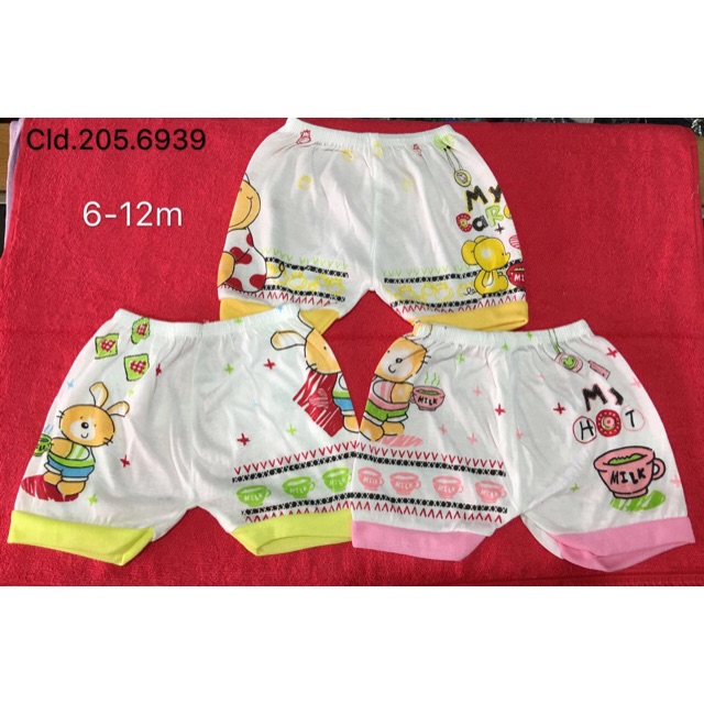 6PCS Celana Pendek bayi balita Katun 3bulan-5thn / Celana Segiempat Bayi / Celana Pendek Anak murah