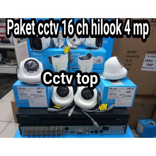 Paket cctv hilook 16 ch 4 mp + hdd 4 TB komplit tinggal pasang murah