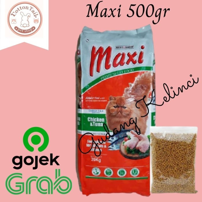 MAXI Chicken Tuna Makanan Kucing 500gr / Cat Food Repack 500gr