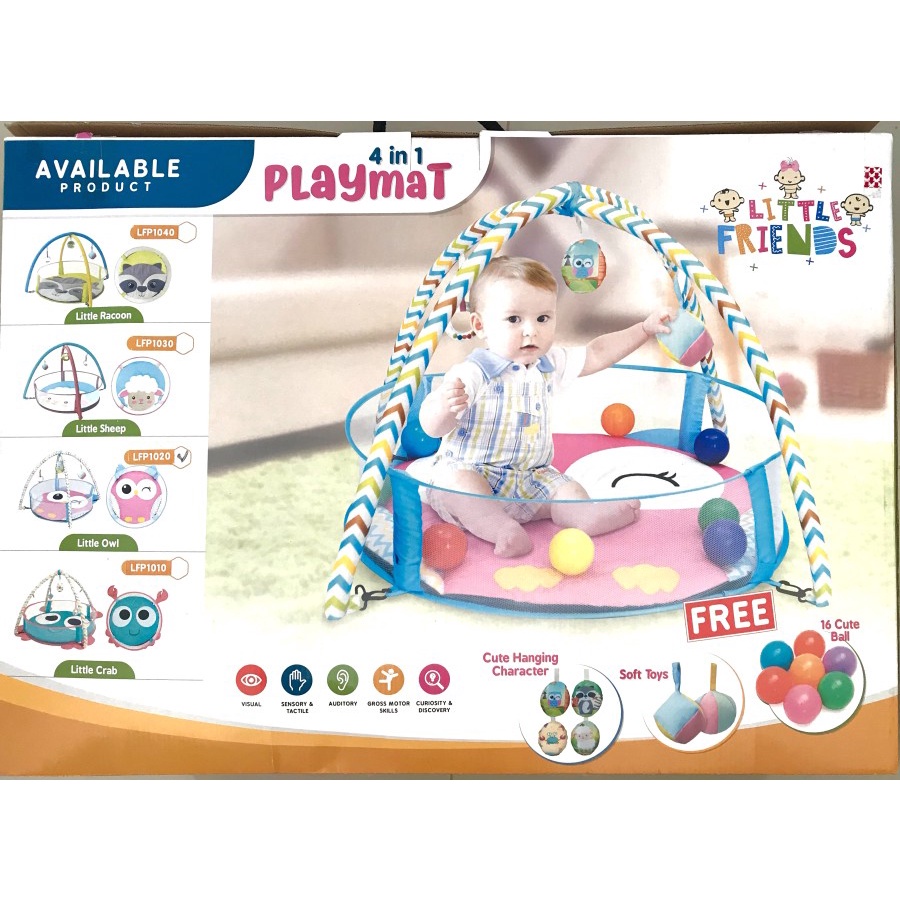 Little Friends 4 in 1 Playmat Baby Playgym Mainan Bayi