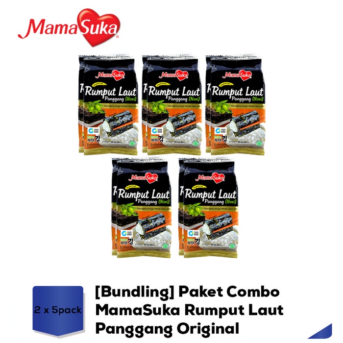 

4eh Bundling Paket Combo Mamasuka Rumput Laut Panggang Original - 5 Pack 60Jhh