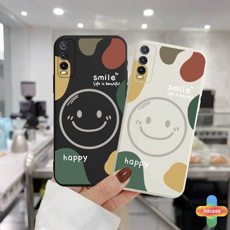 Case HP VIVO Y12S Y12 Y20 Y91C Y21 2021 Y16 Y30 Y21S Y20S Y12i Y91 Y30i Y15S Y15A Y10 Y21T Y93 Y95 Y15 Y17 Y53 Y50 Y53S Y51 2020 Y51A Y33S Y1S Y11 Y31 Y20i Y91i Y90 Y51S Y12A A54 A15 A16 5 5i C3 C25 C12 A12 Couple Happy Smile Graffiti Anti-fall Case