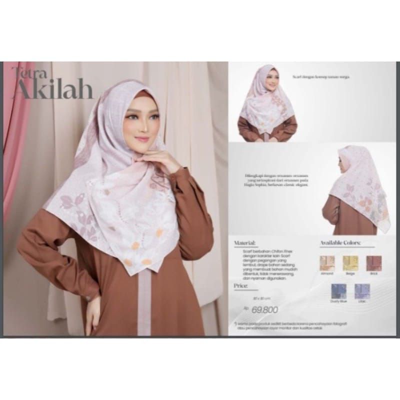 Kerudung Segiempat Motif Tetra Akilah AN2 by Rabbani ORI