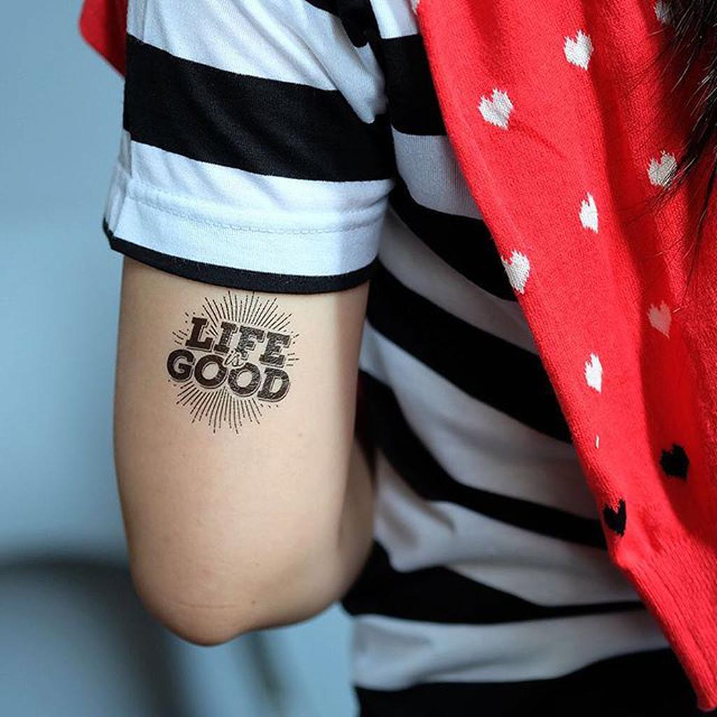 

POTATOO LIFE IS GOOD Temporary Tatto Sticker