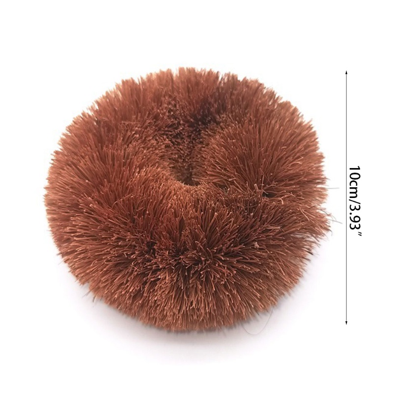 Sikat Pembersih Panci Minyak Anti Lengket Warna Coklat Kelapa Alami Untuk Dapur