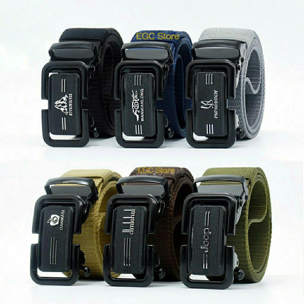 IKAT PINGGANG PRIA BAHAN CANVAS NYLON / SABUK PRIA METAL BUCKLE - MC-CCA-40