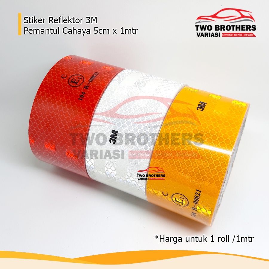 STIKER 3M KIR Reflektor SCOTCHLITE Mobil Box 5cm x 1mtr