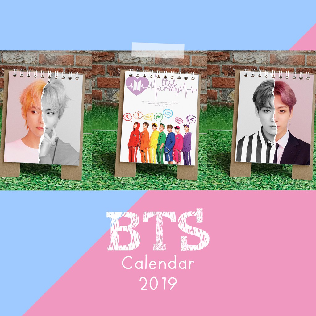  BAYAR DI TEMPAT KPOP BTS 2019  KALENDER  MEJA  MINI 