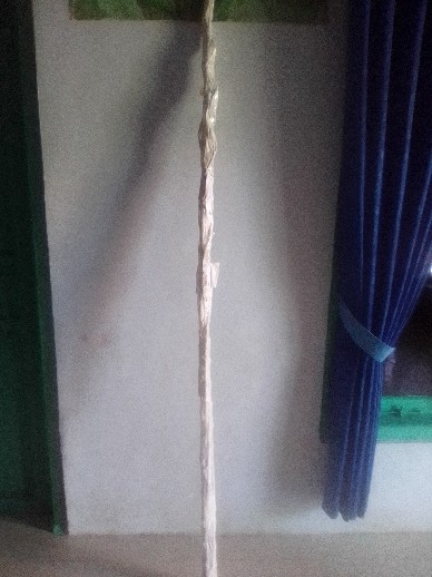 Satu Batang Bambu Ulir Polos Natural (min 15 Btg Bisa Mix Barang Lain)