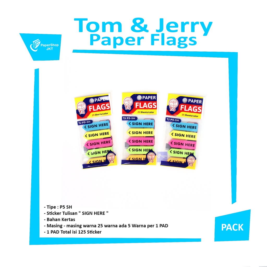 

TOM & JERRY - Kertas Flags TJ P5 SH Paper Flags - Pad