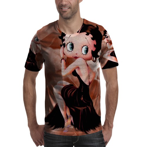 Kaos Betty Boop Tshirt Unisex Bahan Polyester Jersey T-SHIRT Fullprint Tees Casual Fashion RARE T Sh