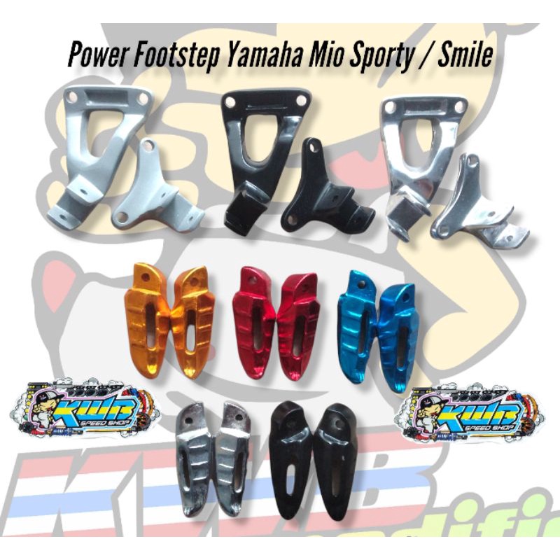 DUDUKAN FOOTSTEP STEP BELAKANG YAMAHA MIO SMILE / MIO SPORTY 1 SET SEPASANG Power footstep mio pijakan kaki belakang mio sepasang