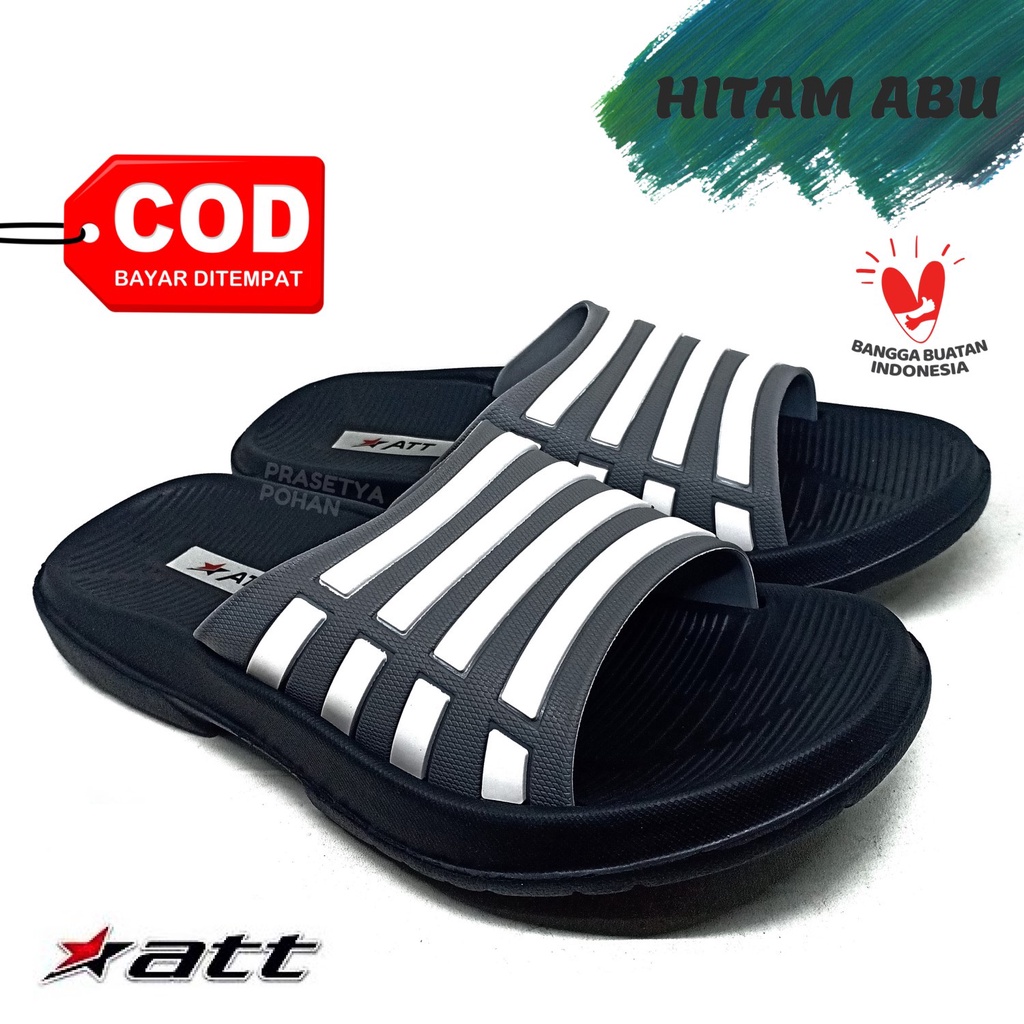 Sandal Pria Slide ATT Ringan dan Anti Air - Sendal Slide ATT Pria