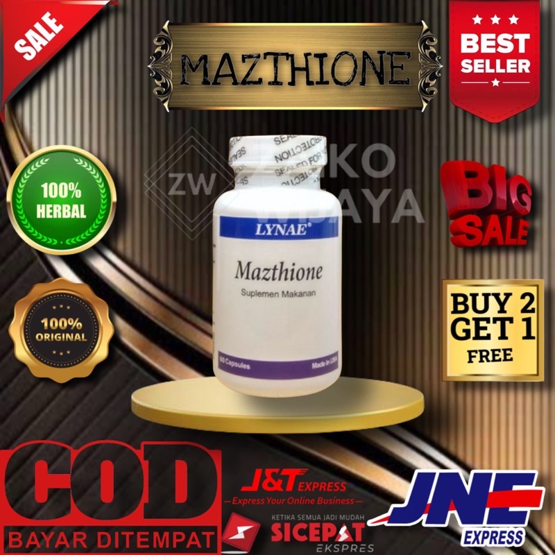 Mazthione Original USA Suplemen Kecantikan Obat Pemutih Badan (60 Kapsul) Asli LYNAE