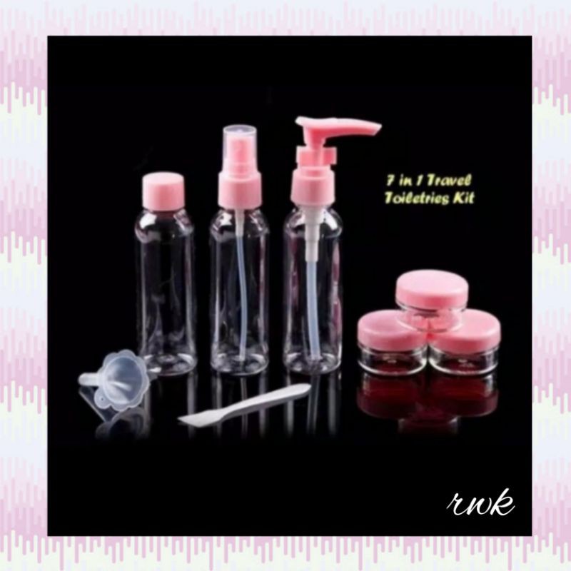 Set Toiletries Kosmetik kit 7 in 1