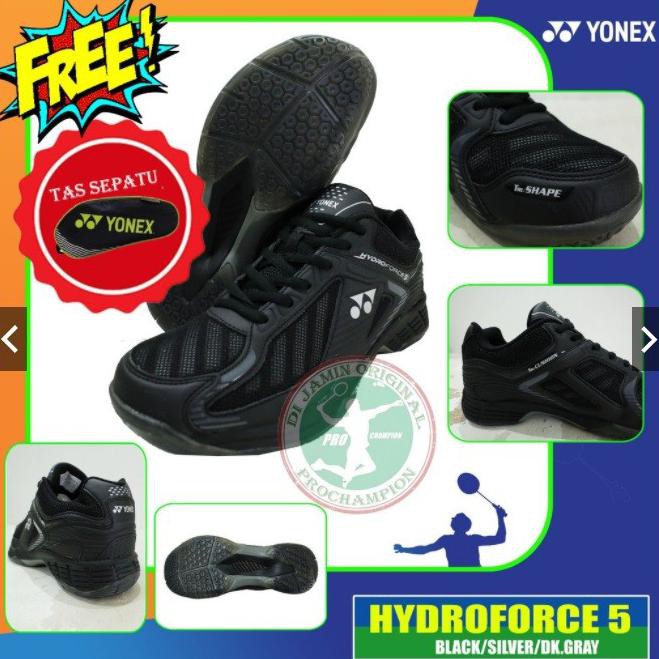 MURAH YONEX HYDROFORCE 5 SEPATU BADMINTON ORIGINAL - BLK SILVER GREY, 41