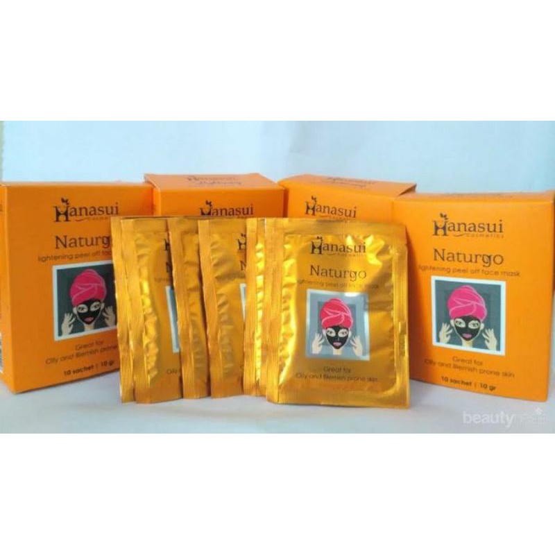 HANASUI NATURGO BPOM ECER (Masker Wajah Hitam Termurah)